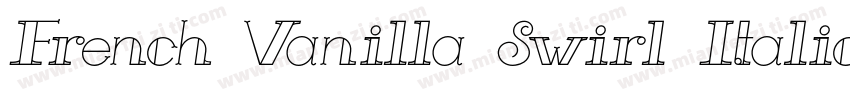 French Vanilla Swirl Italic字体转换